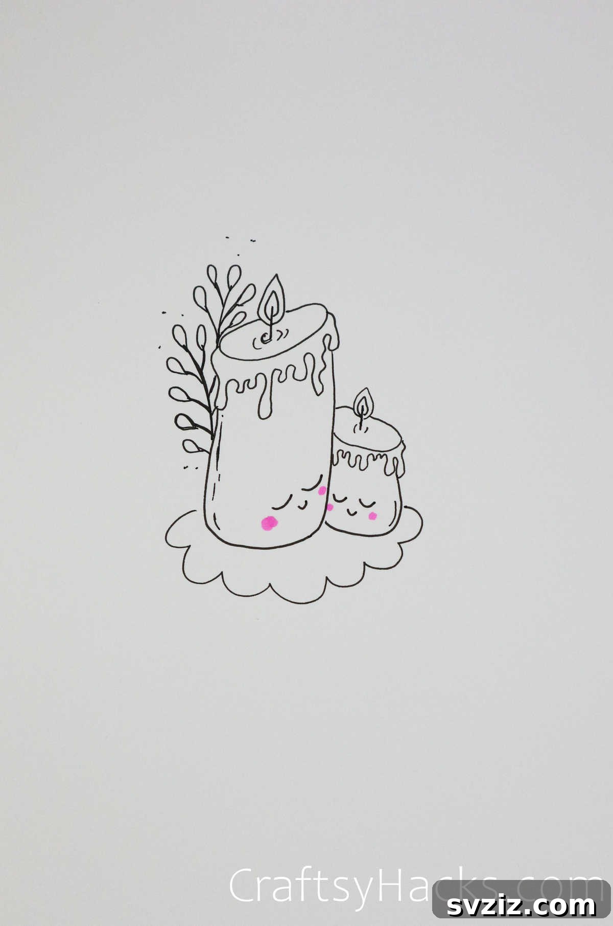 51 Adorable Drawing Prompts 49 candle illustrations