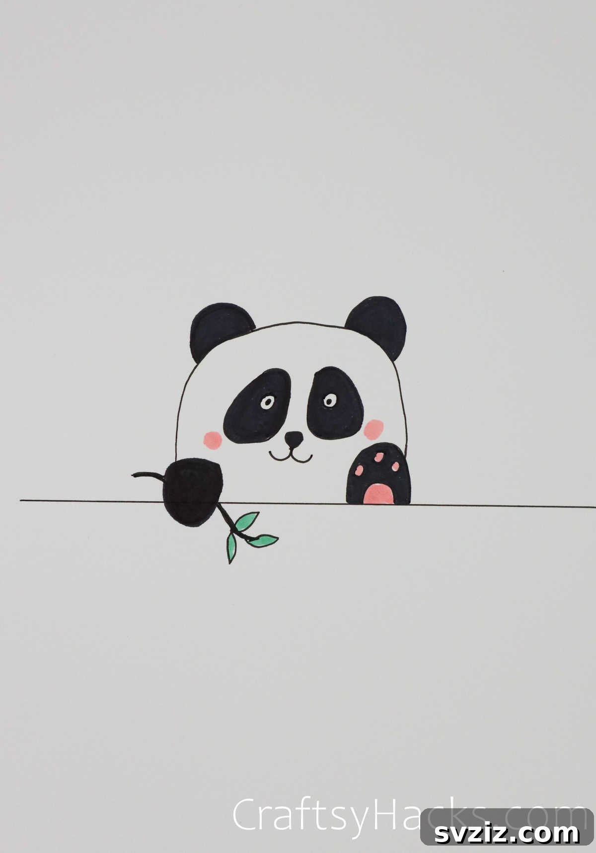 51 Adorable Drawing Prompts 50 happy panda