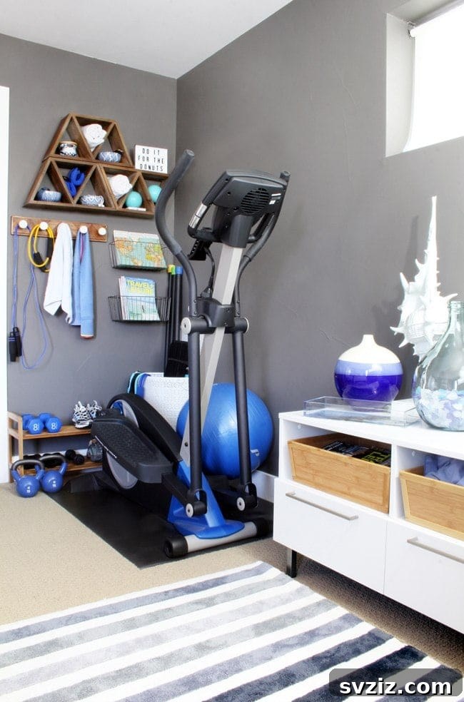 Workout Equipment Shelving for Small Home Gyms