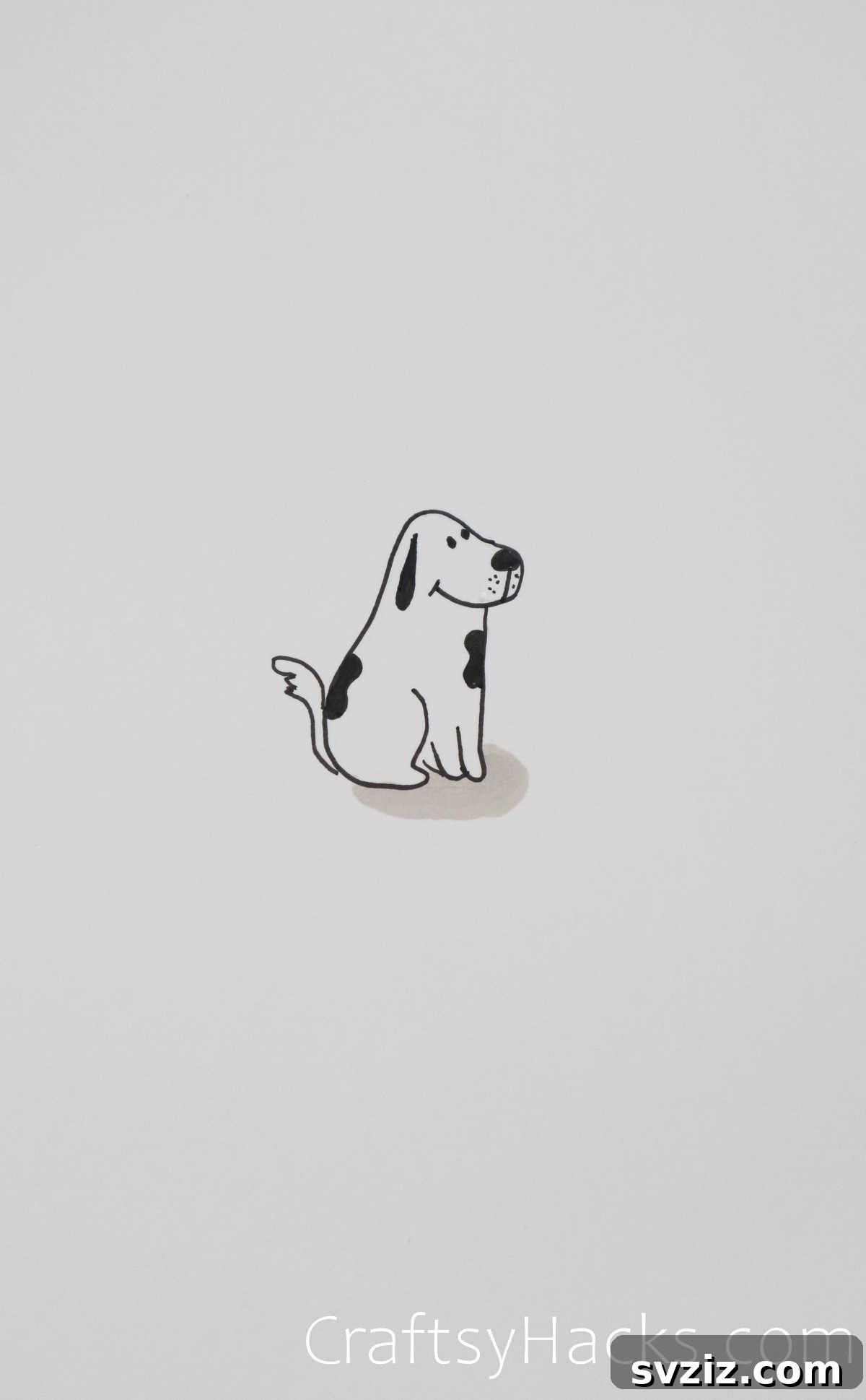 Unleash Your Inner Artist: 21 Simple Dog Sketches 3 spotted sitting dog