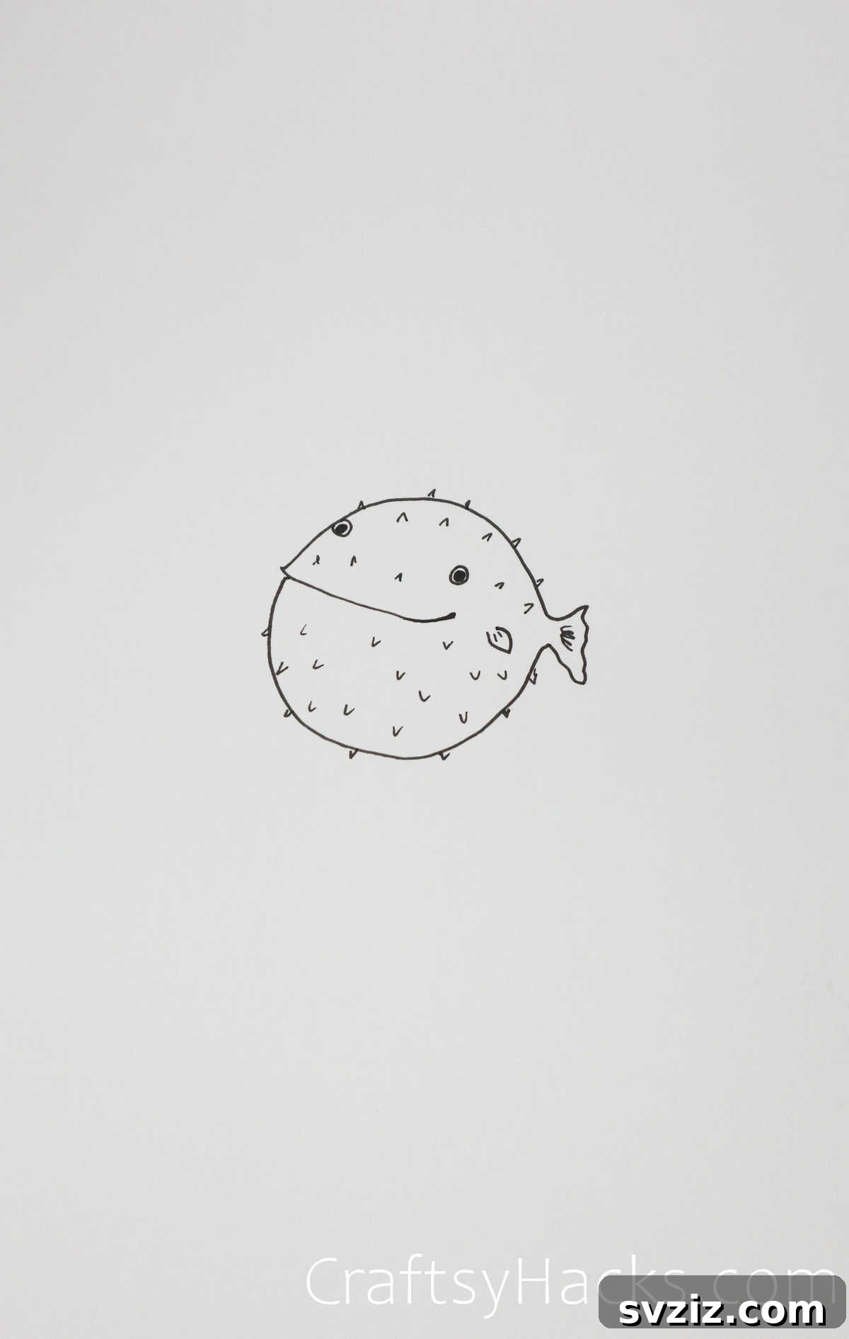 puffer fish drawing