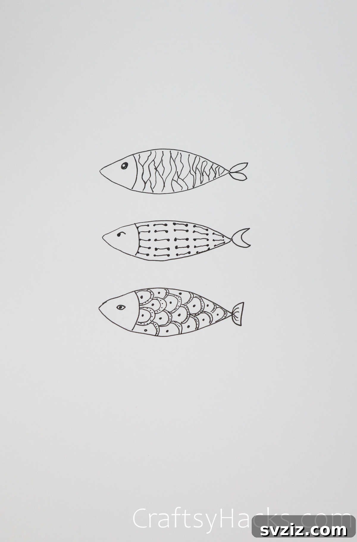 trio of fish drawing