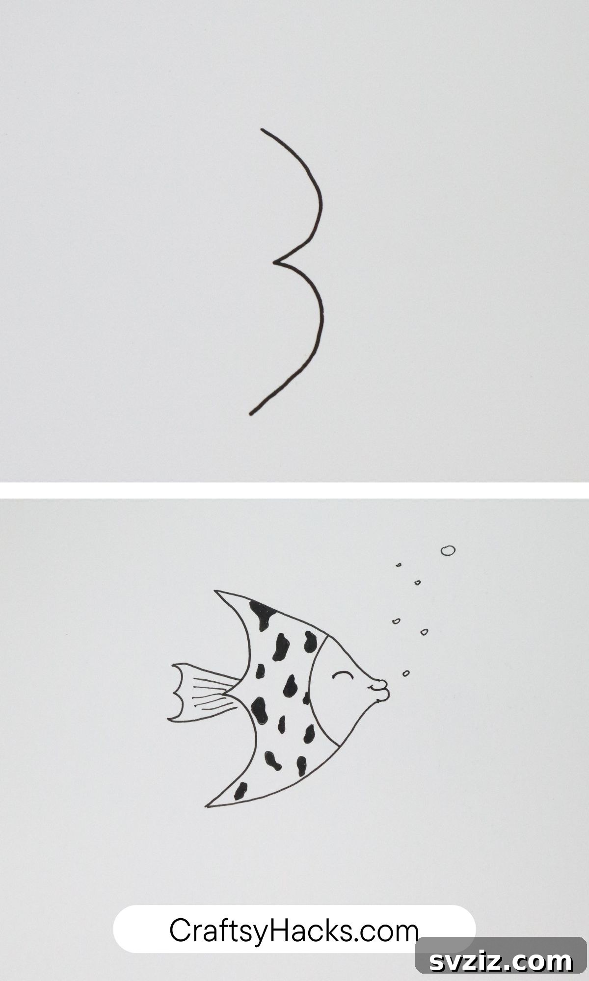 3 into fish drawing