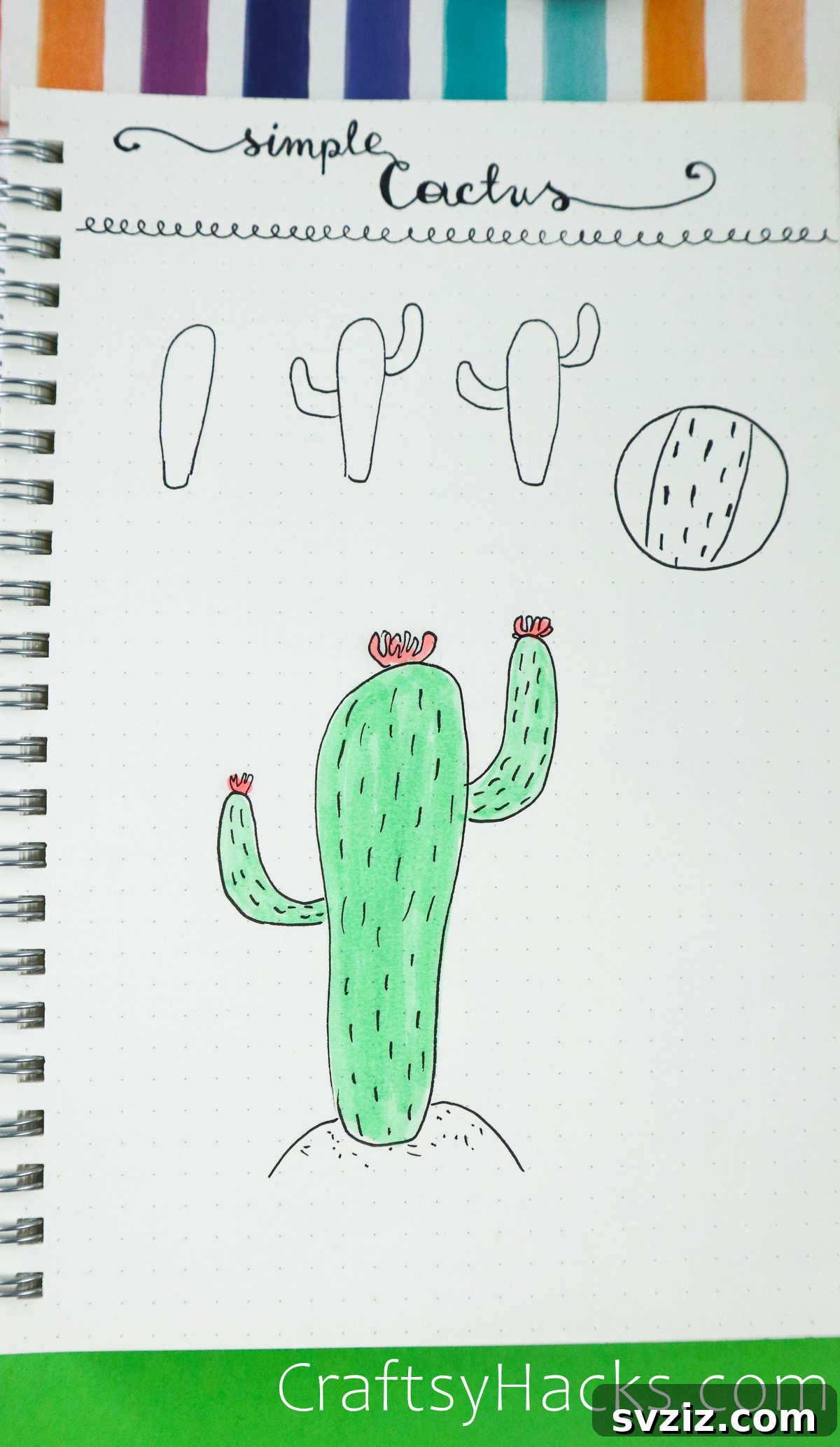 simple cactus drawing