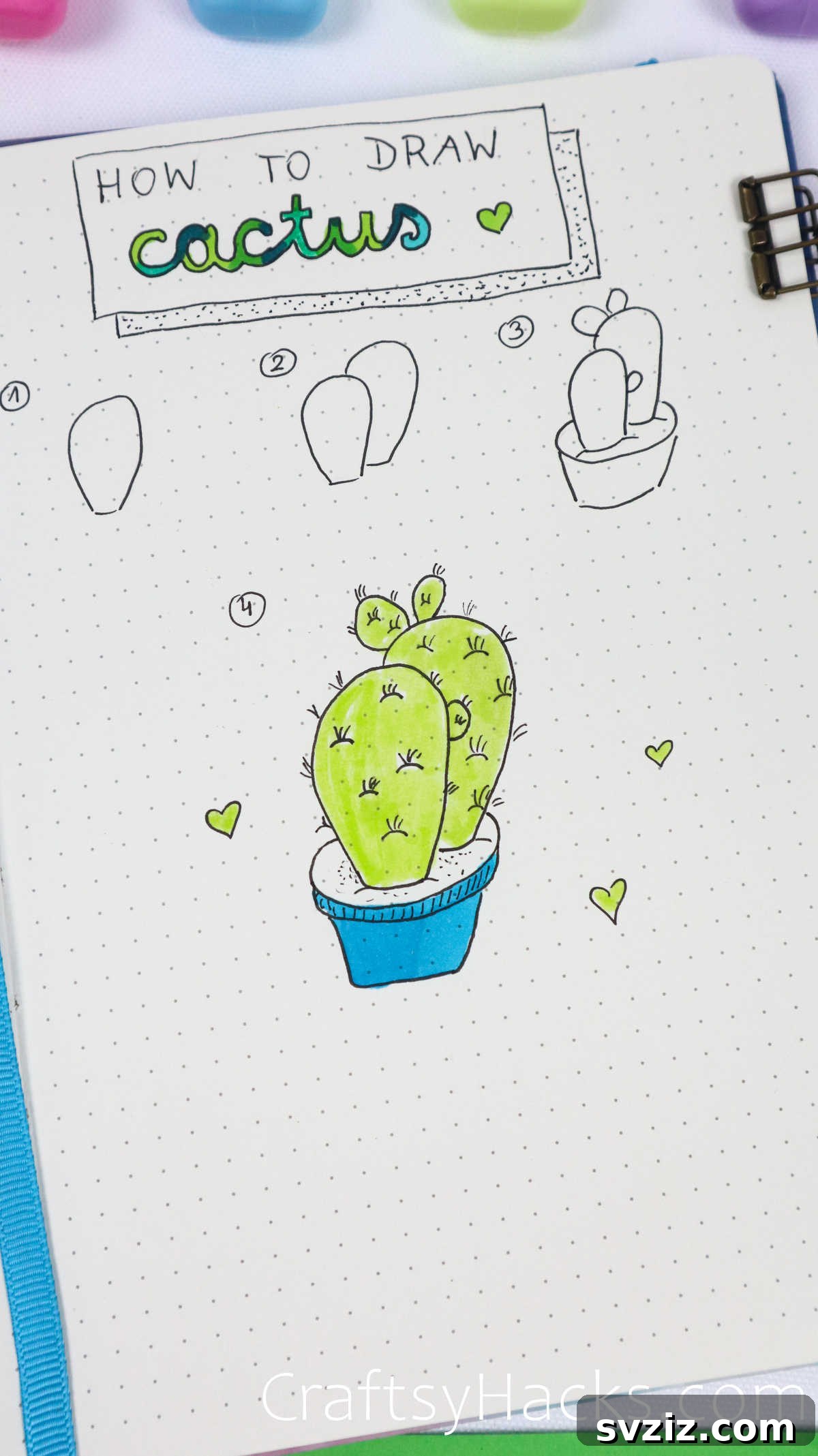 prickly pear drawing guide