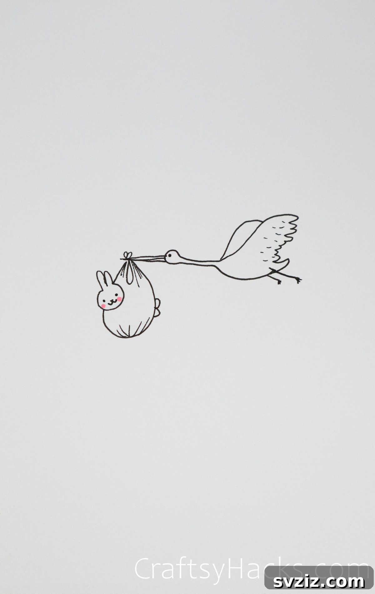 stork delivery drawing