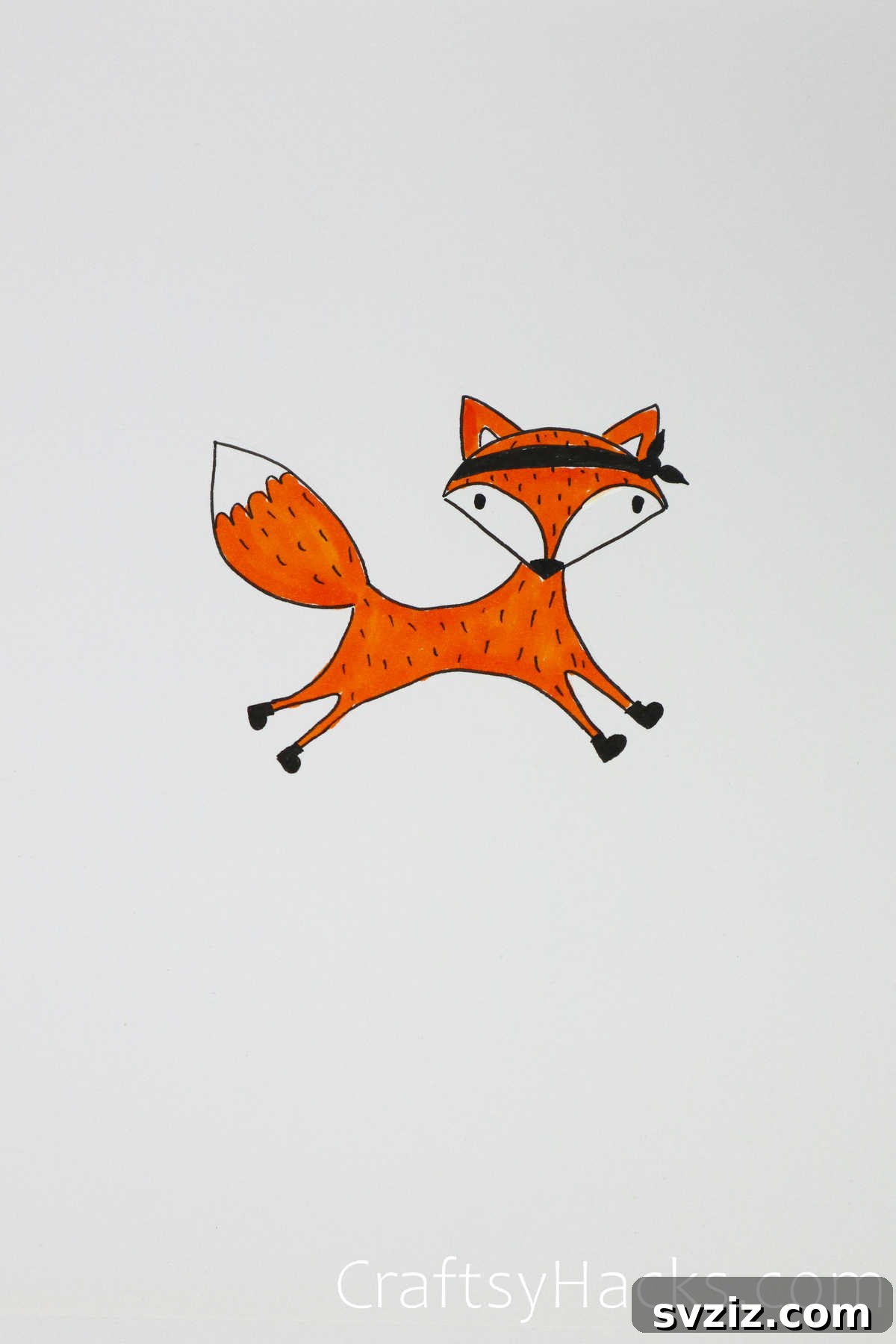 fox drawing silhouette