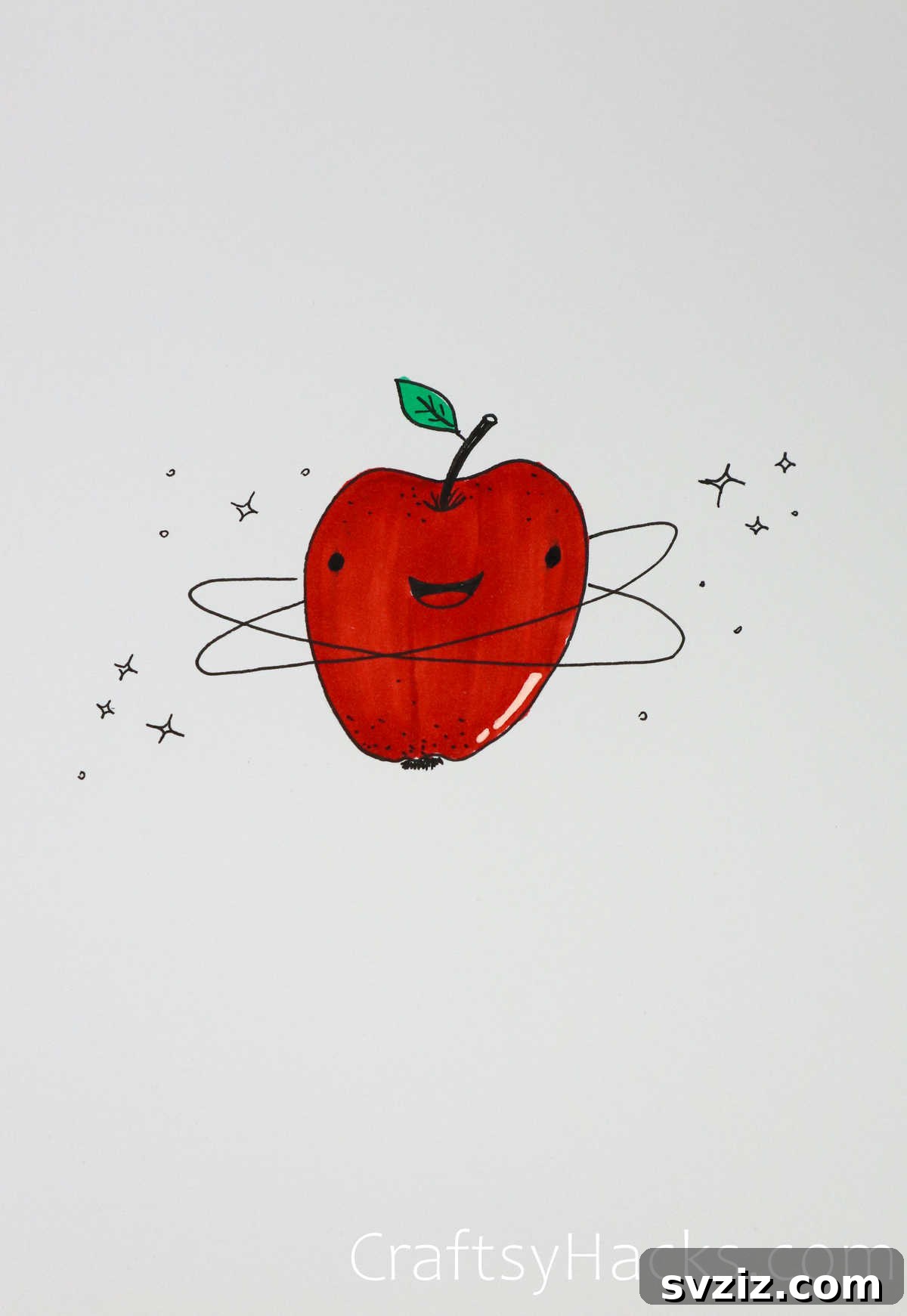 planetary apple drawing