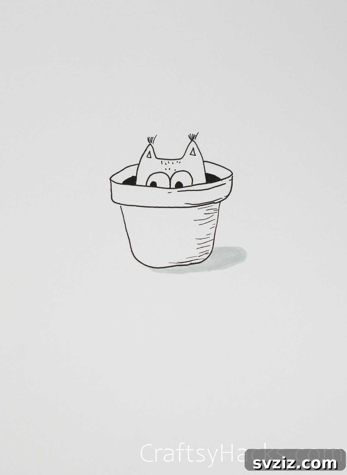hiding out cartoon drawing