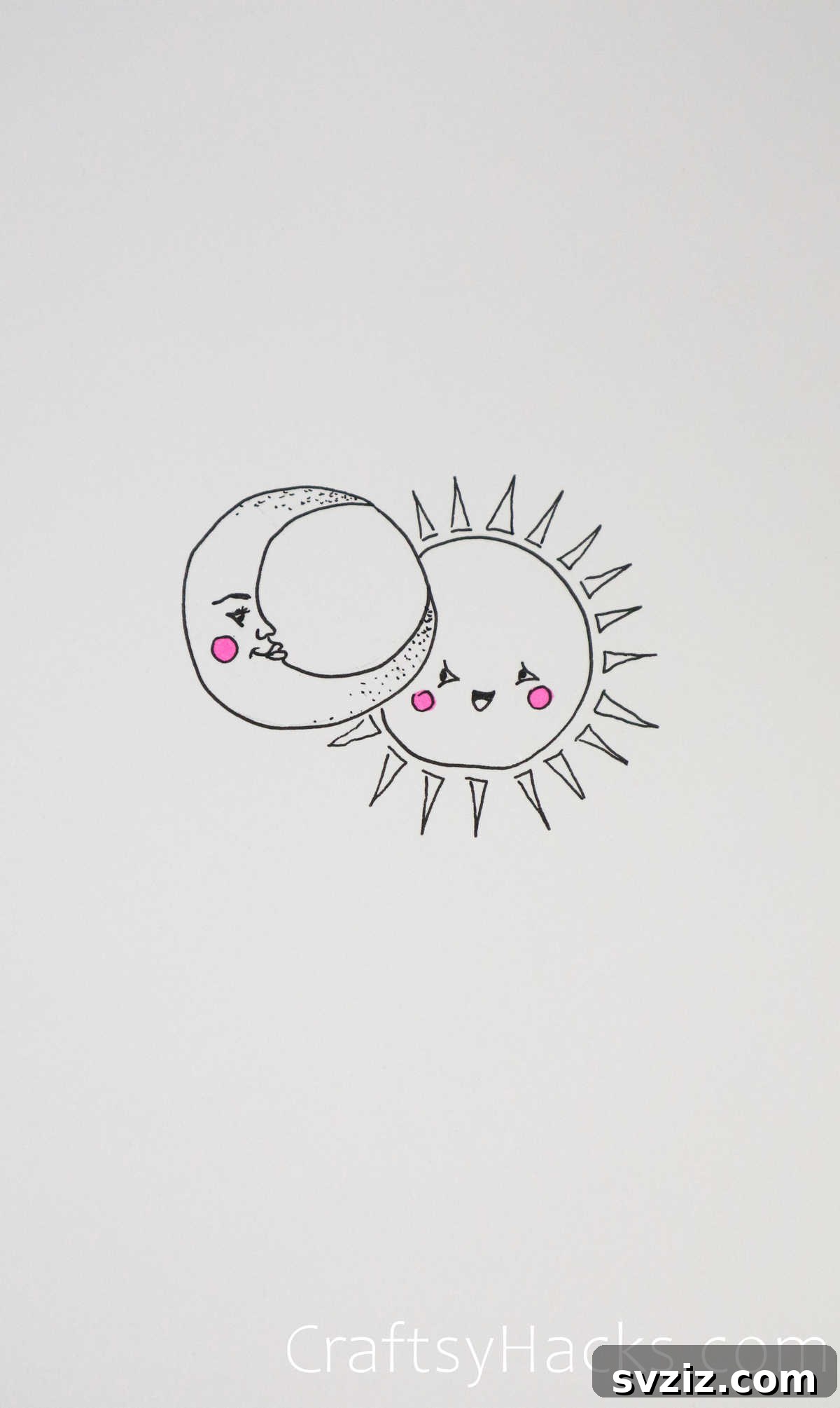 sun and moon drawing