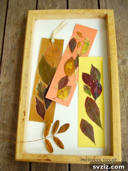 fall leaves bookmark