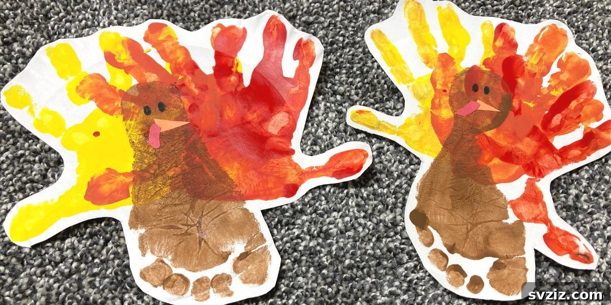 Thanksgiving footprint art