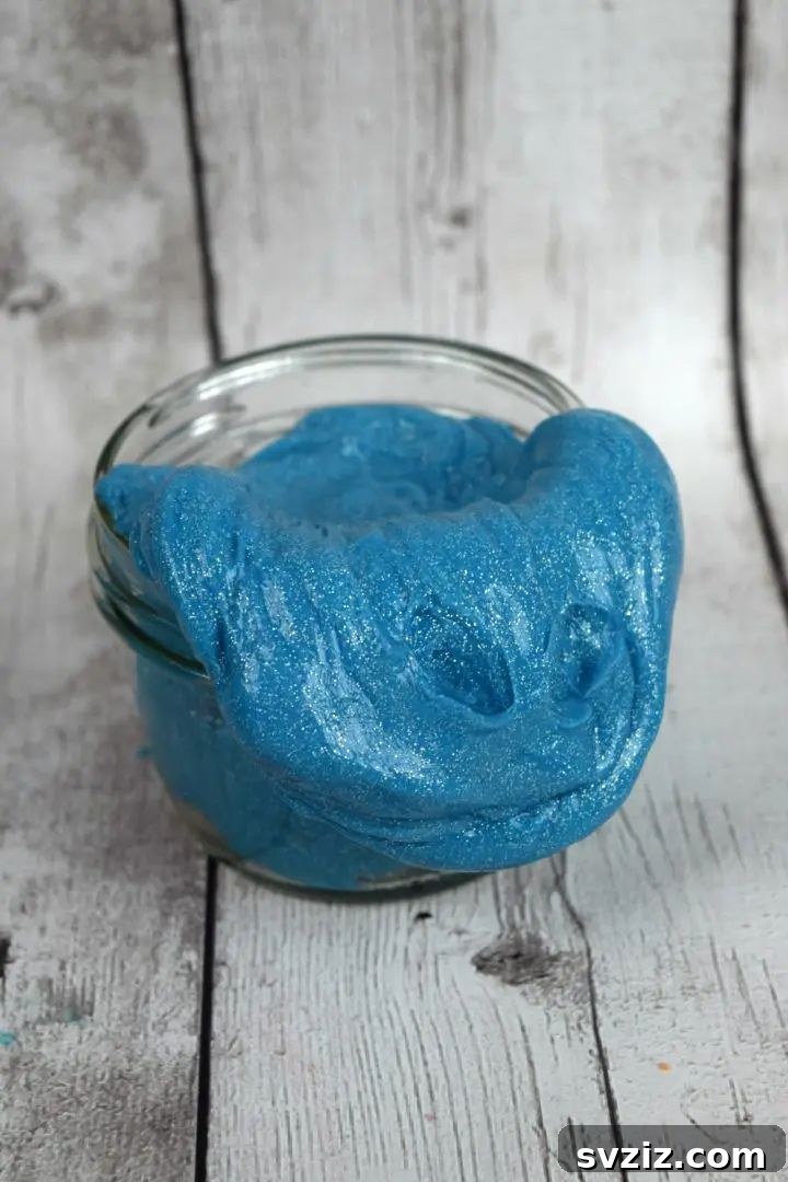 frozen glitter slime