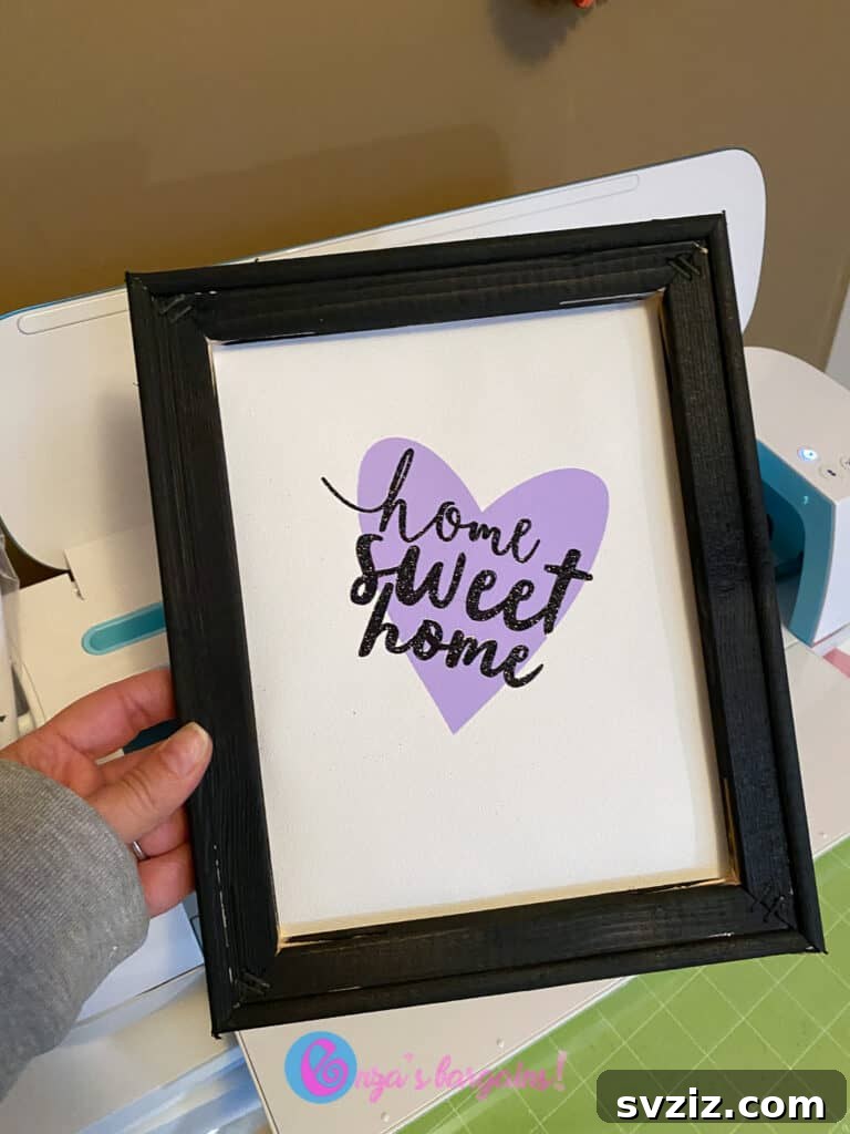 DIY Cricut reverse canvas