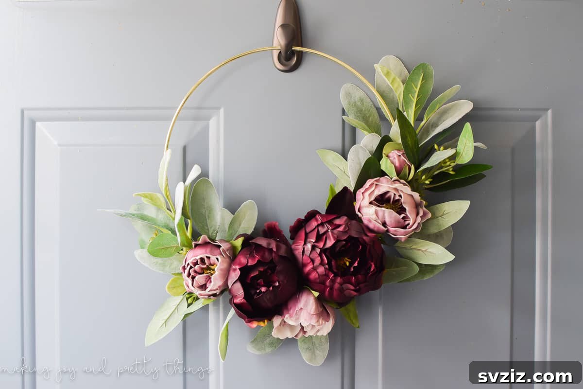 DIY modern fall wreath