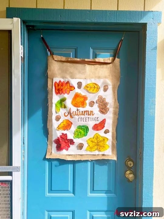 DIY fabric welcome banner