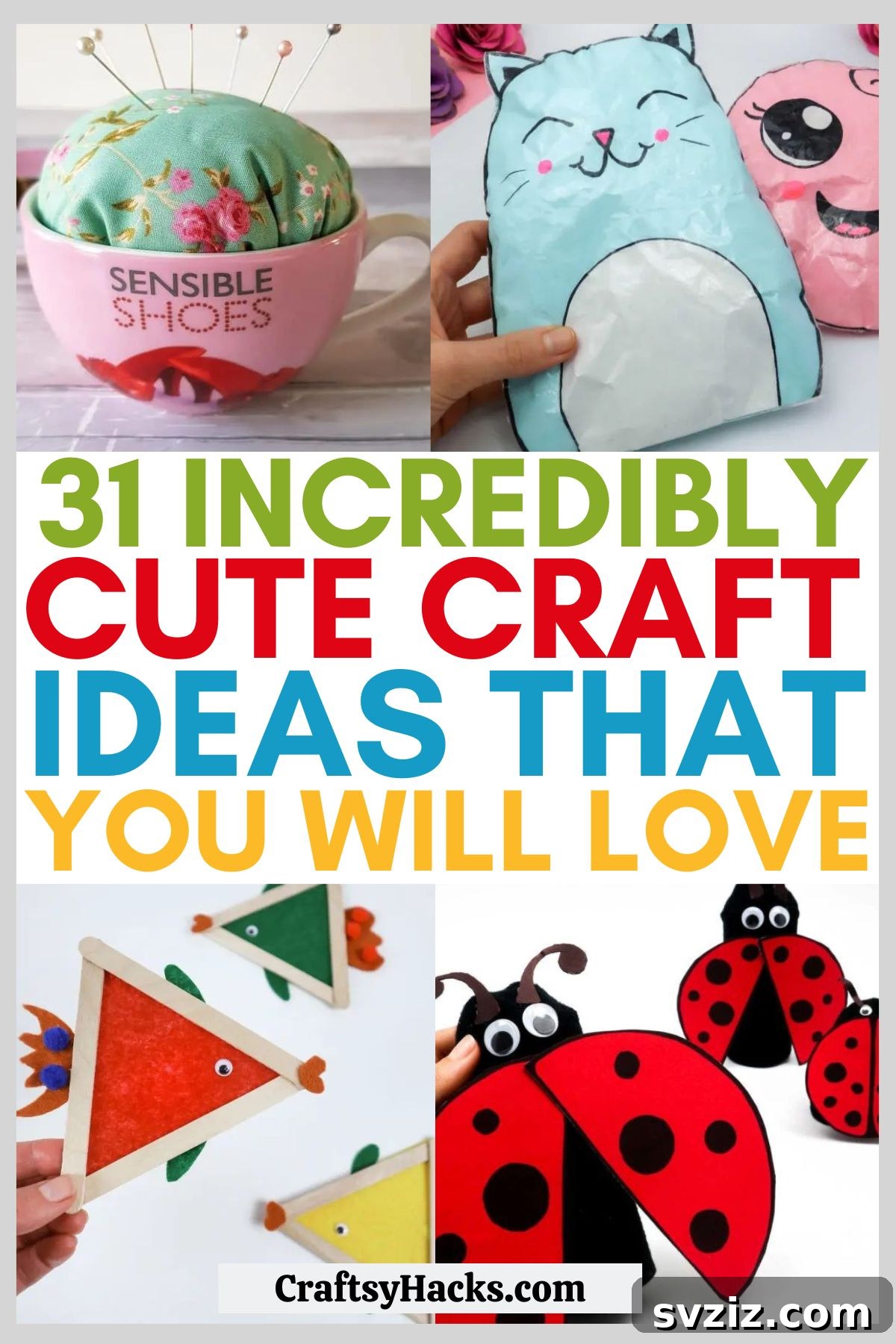 31 Adorable Craft Projects 2 ideas for cute crafts