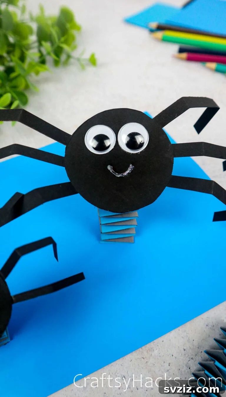 31 Adorable Craft Projects 3 DIY paper spider craft for Halloween