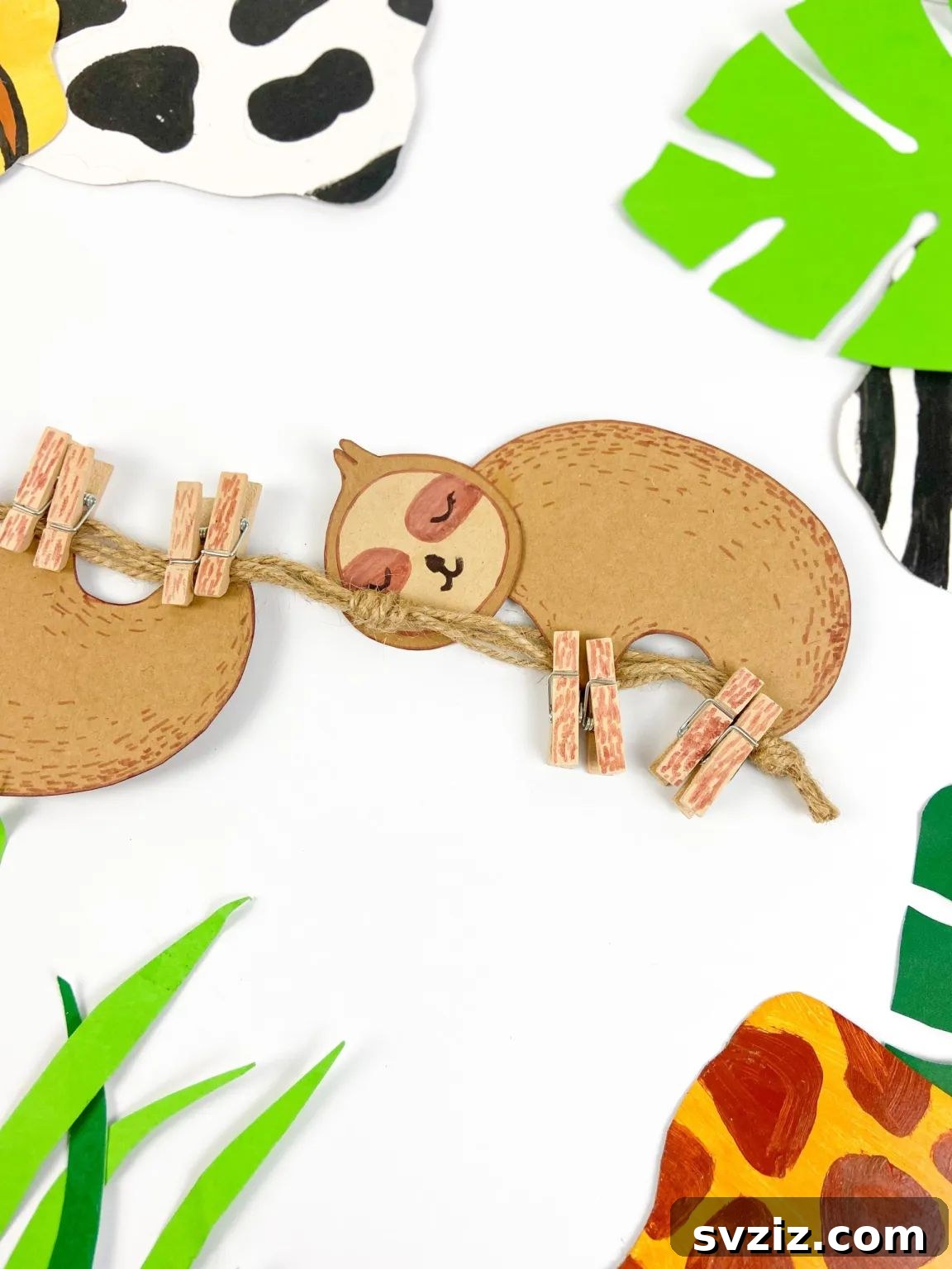 31 Adorable Craft Projects 26 Adorable sloth craft idea for fine motor skills