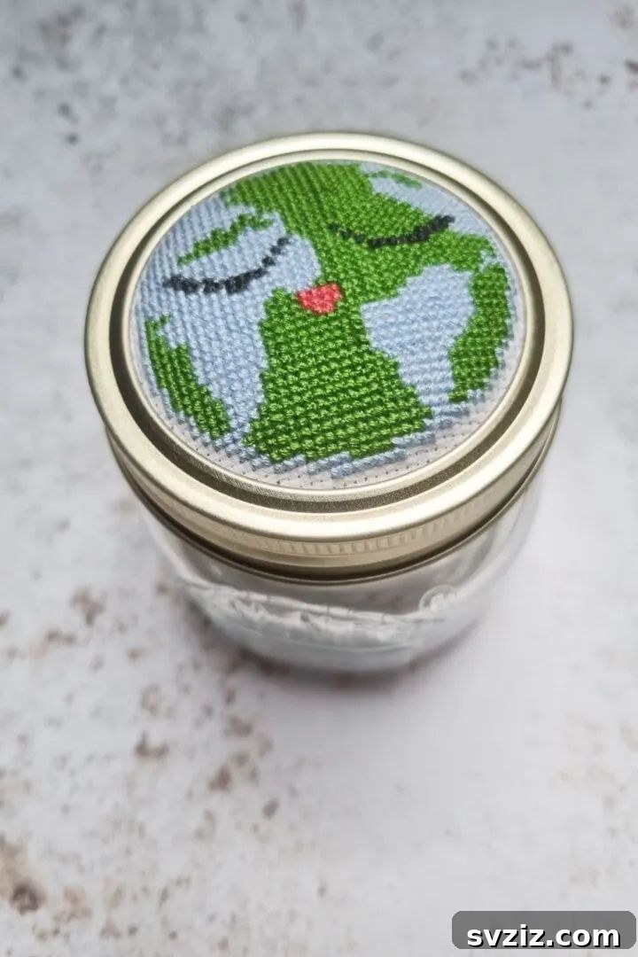 31 Adorable Craft Projects 6 DIY cross stitch mason jar craft
