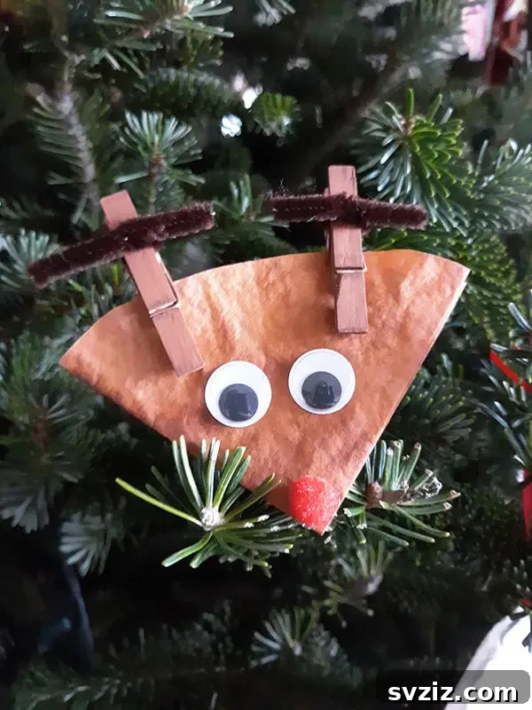 coffee filter reindeer