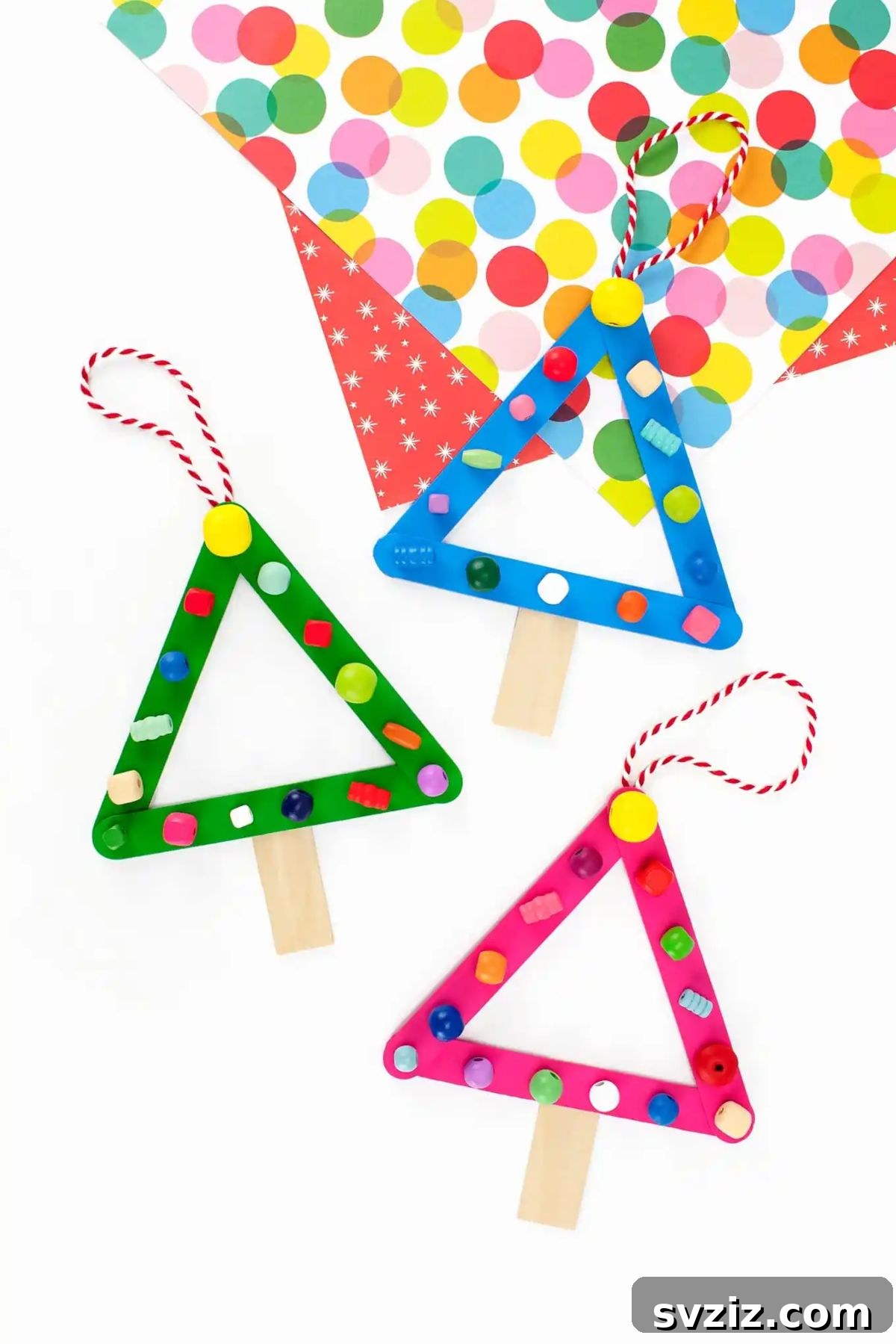 popsicle stick Christmas tree