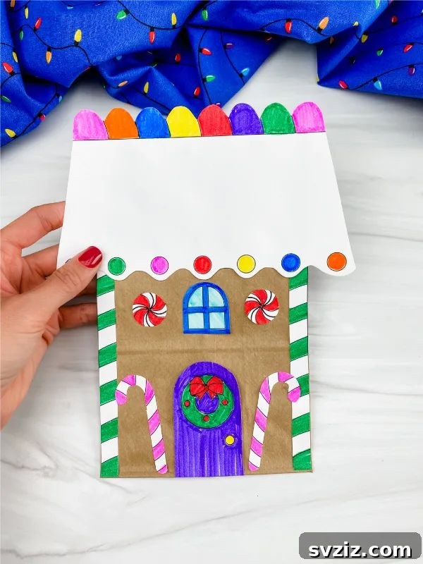 paper bag gingerbread house