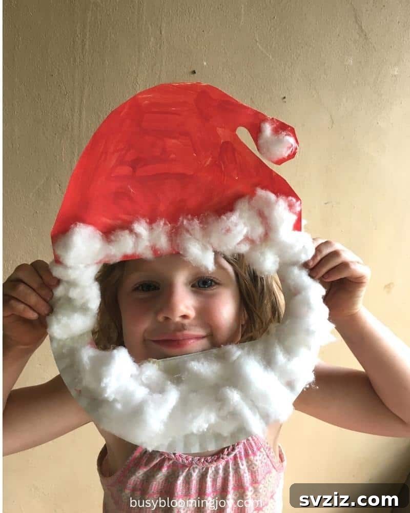 paper plate santa
