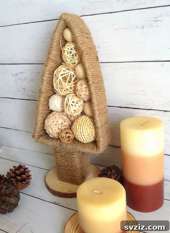 cardboard and twine christmas trees