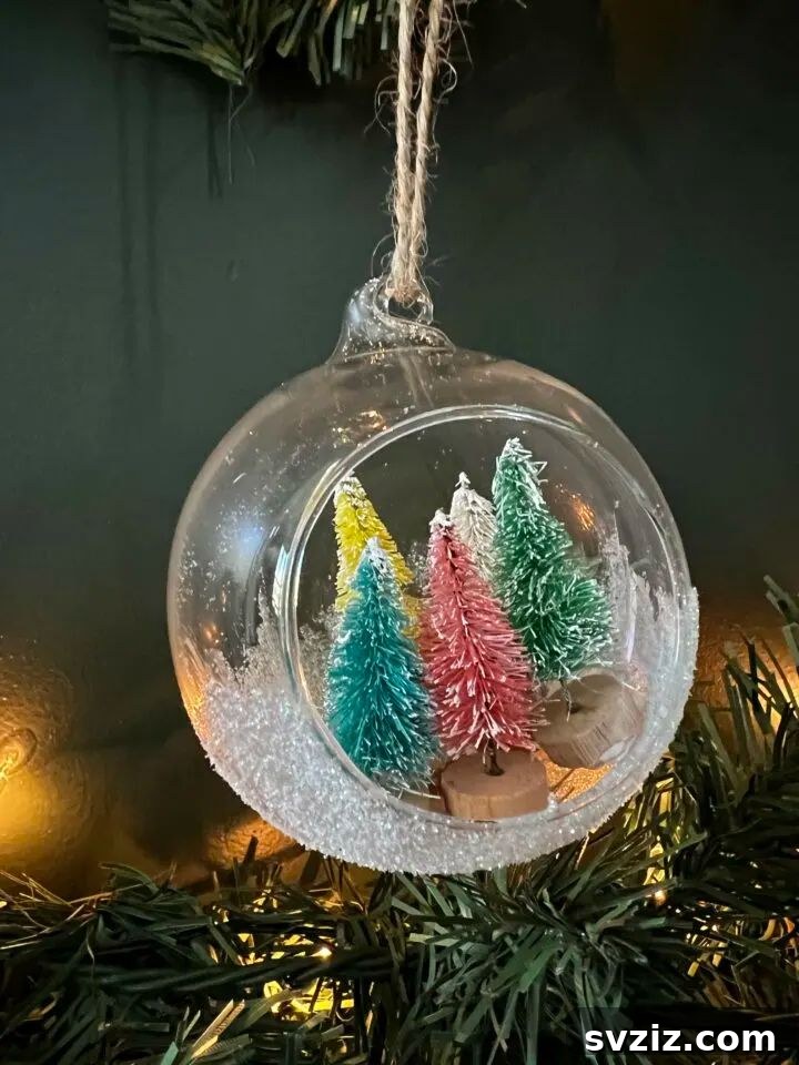 bottle brush tree ornaments