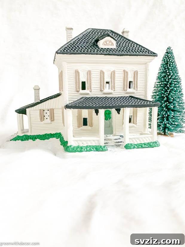 painted Christmas village house