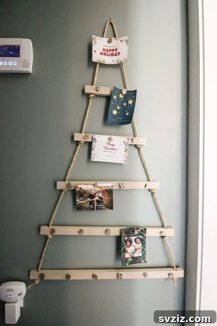 tree shaped Christmas card holder