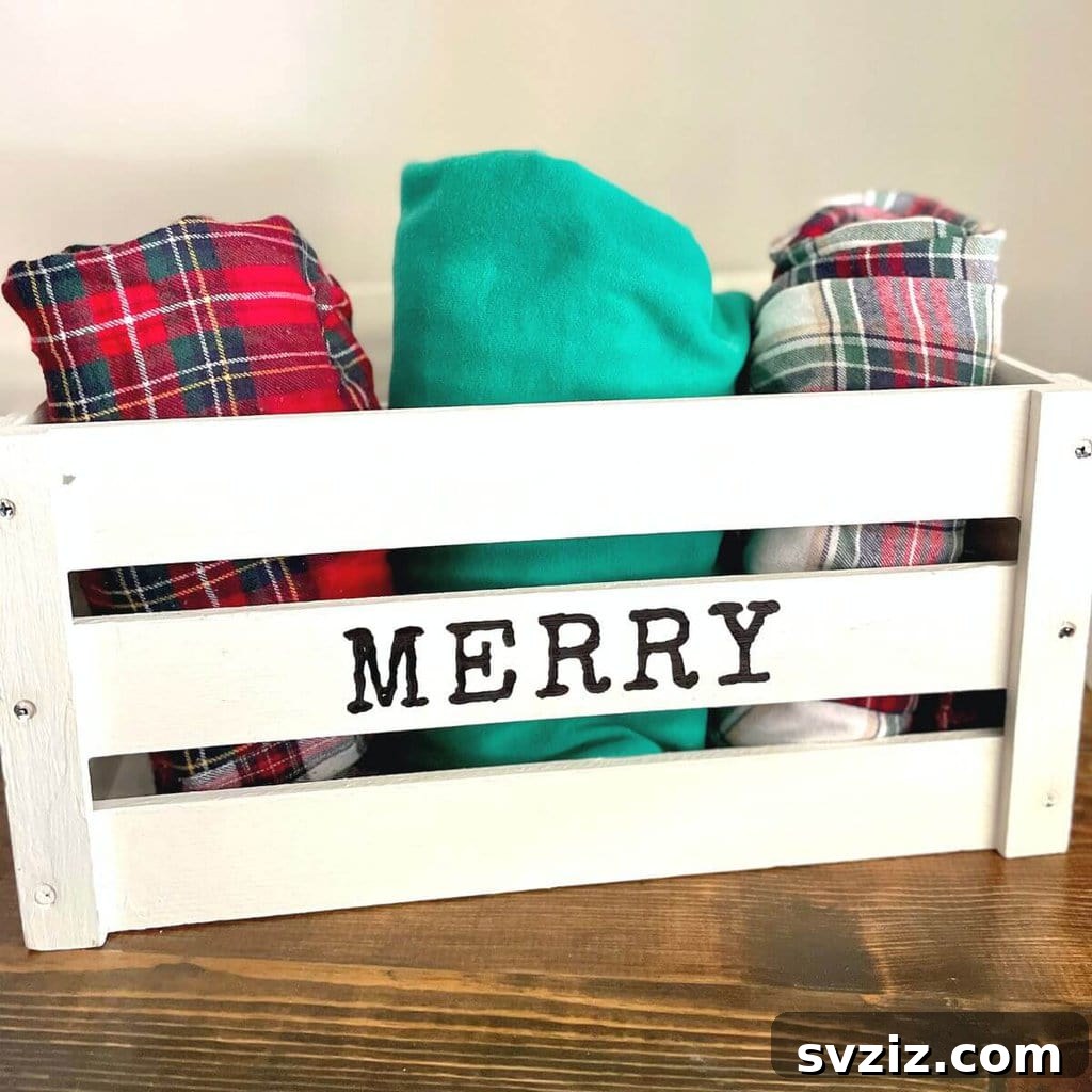wooden Christmas crate