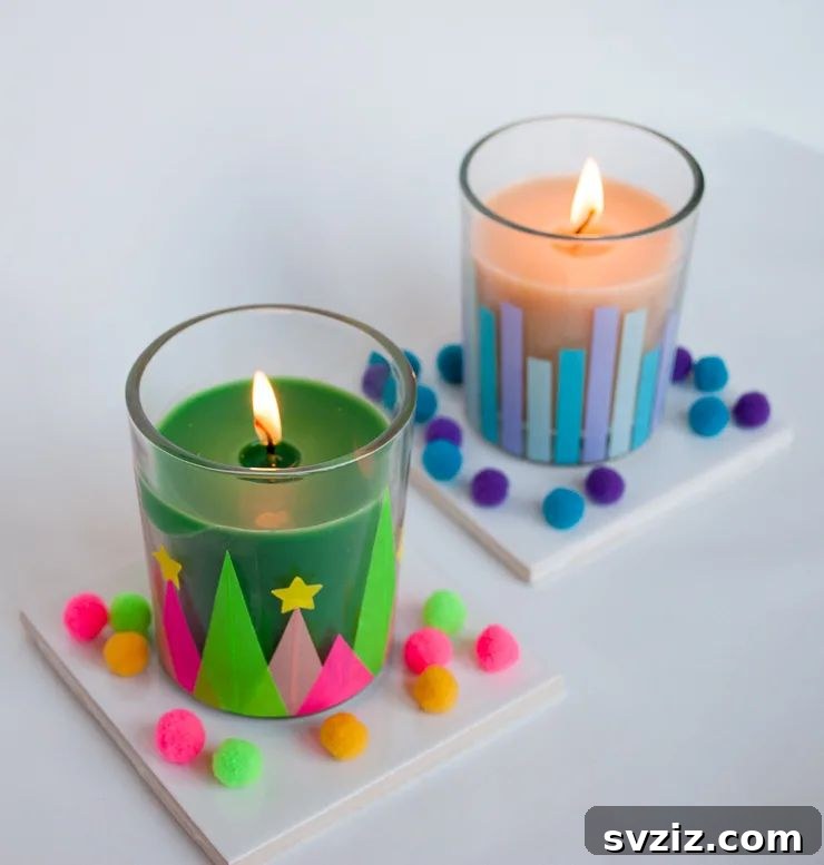 31 Crafty Christmas Gift Ideas Under $10 32 washi tape Christmas candles