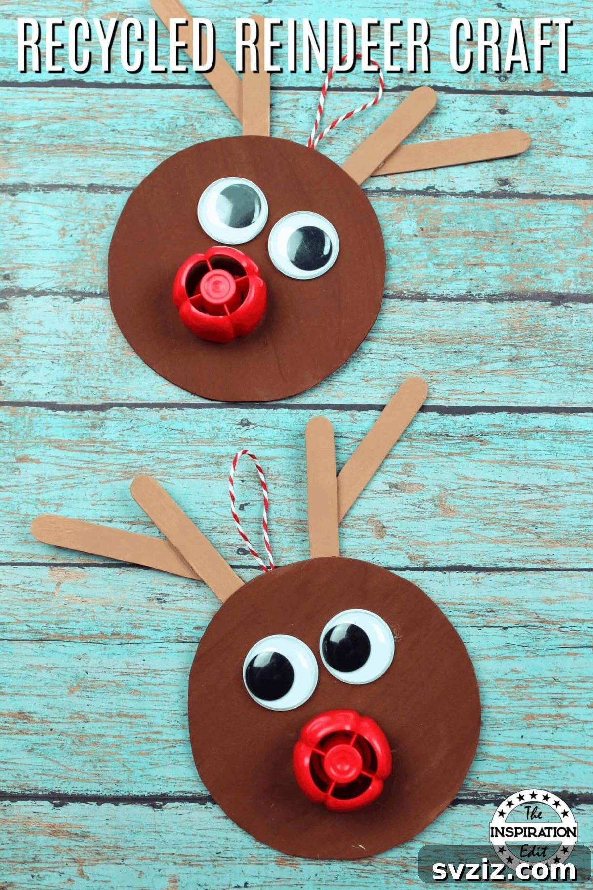 Instant Holiday Cheer: 31 Crafts in Under 15 Minutes 8 Eco-friendly kid-friendly recycled reindeer ornament