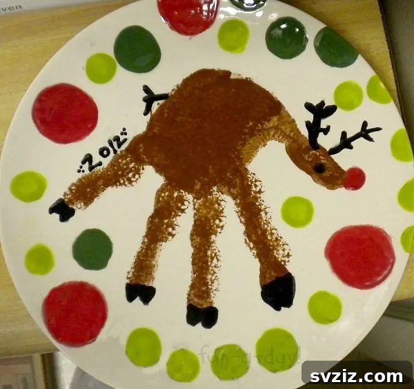 handprint Christmas plates