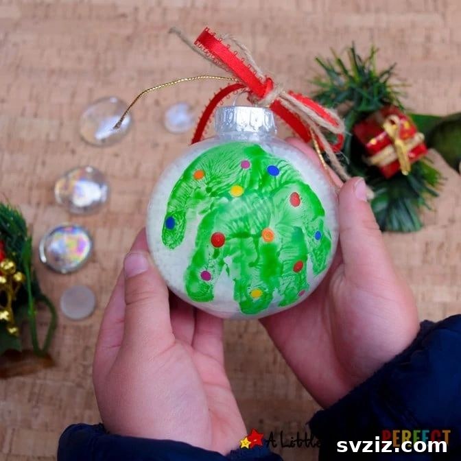 handprint Christmas ornament