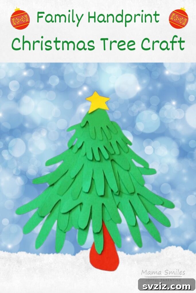family handprint Christmas tree