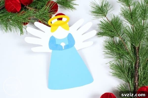 minimalist angel handprint