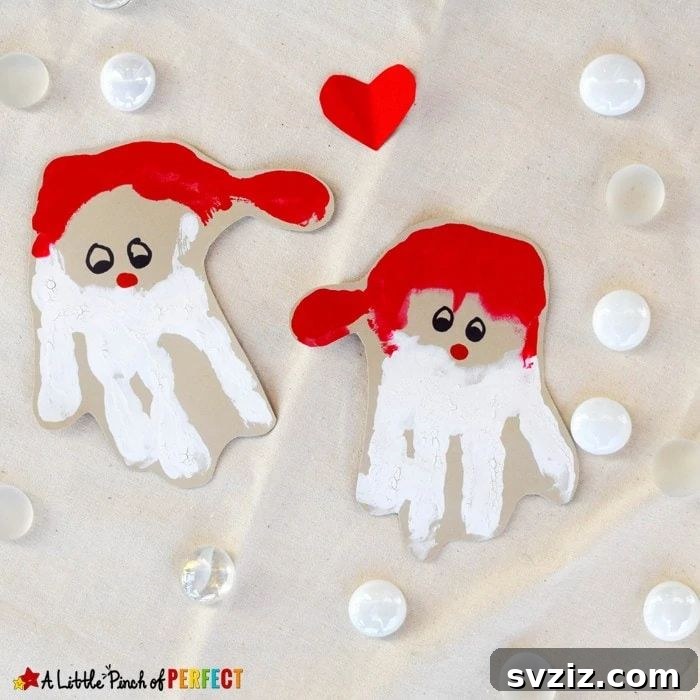 handprint santa claus