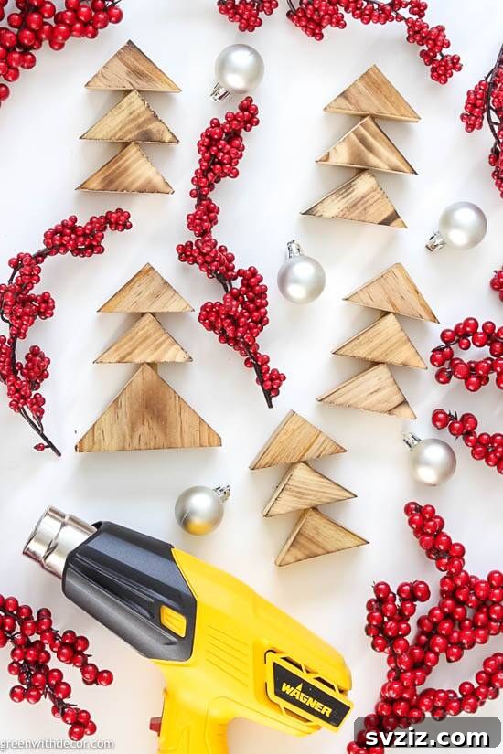 Wooden Holiday Magic: 21 Craft Ideas 21 Unique wood burnt Christmas trees for a rustic and artistic touch