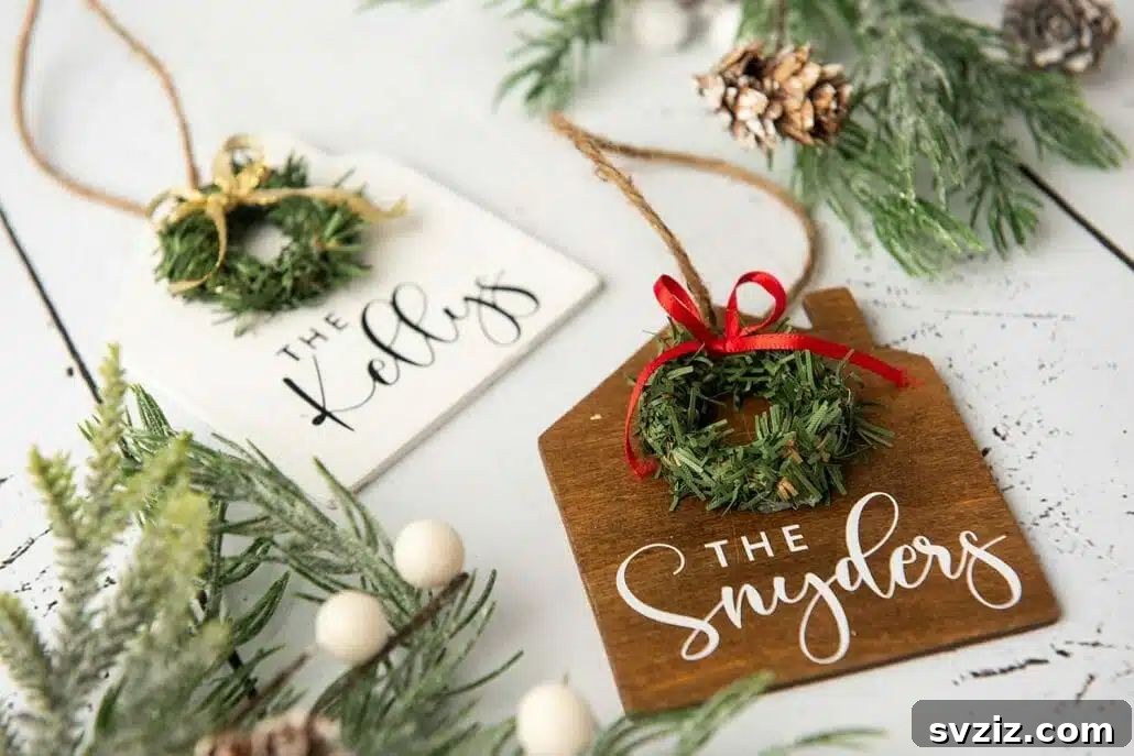 Wooden Holiday Magic: 21 Craft Ideas 7 Personalized Cricut wooden ornaments for holiday gifts and decor
