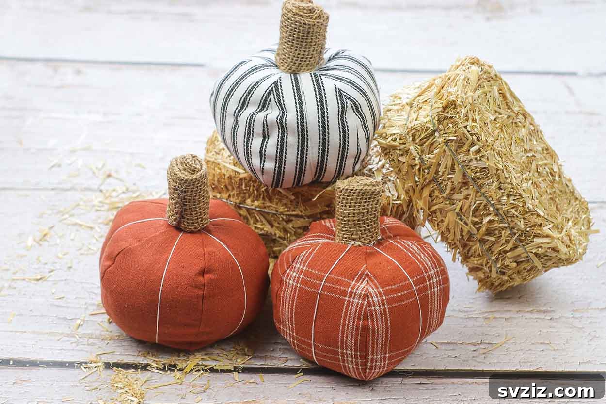 fabric pumpkins