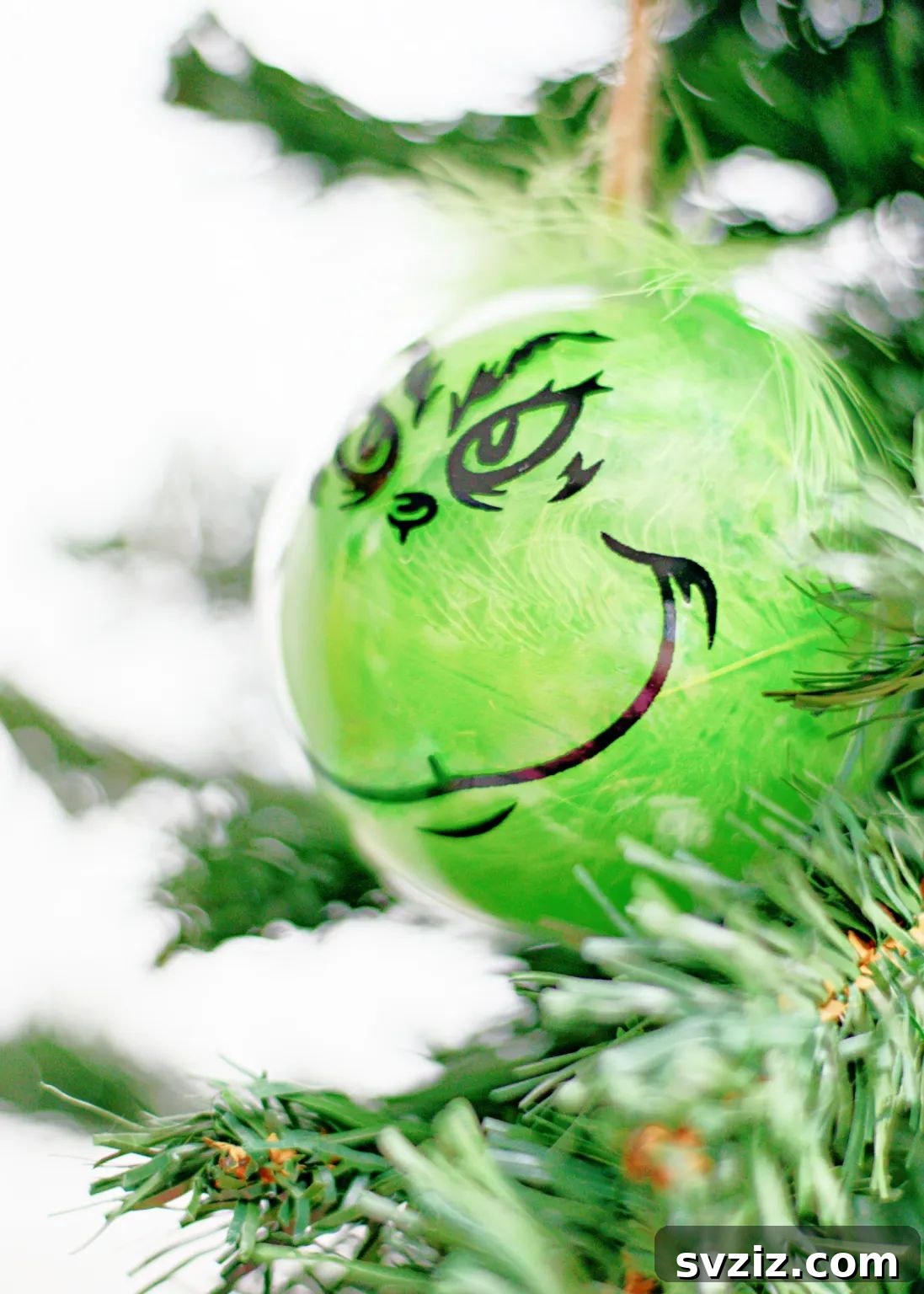 Mischievous Grinch ornaments, adding a fun twist to decor.