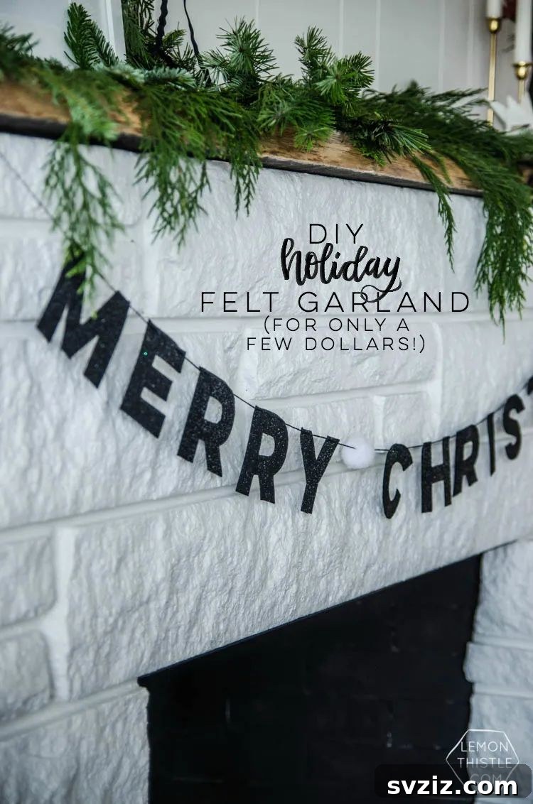 31 Festive DIYs to Deck Your Living Room This Christmas 21 Customizable felt letter Christmas garland, spelling out festive messages.