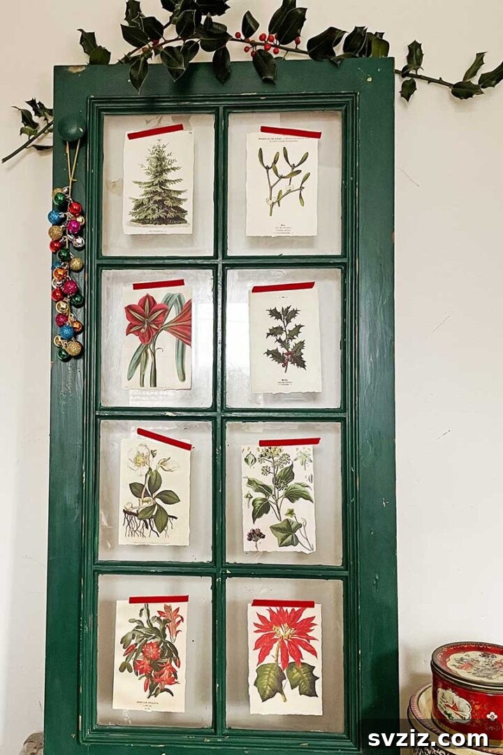 31 Festive DIYs to Deck Your Living Room This Christmas 25 Lush botanical Christmas wall decoration, bringing fresh greenery and festive ambiance.