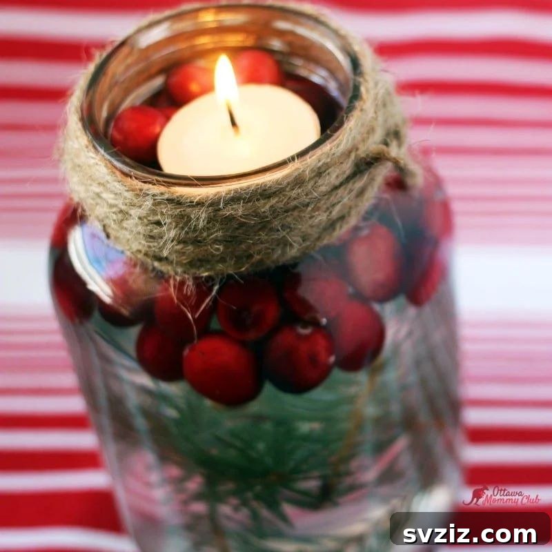31 Festive DIYs to Deck Your Living Room This Christmas 30 Easy DIY mason jar Christmas candles, creating a warm and cozy festive ambiance.