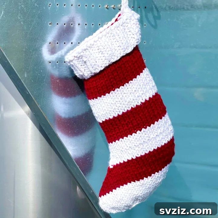 31 Festive DIYs to Deck Your Living Room This Christmas 4 Cozy, handmade chunky Christmas stocking, perfect for adding warmth to a festive mantelpiece.
