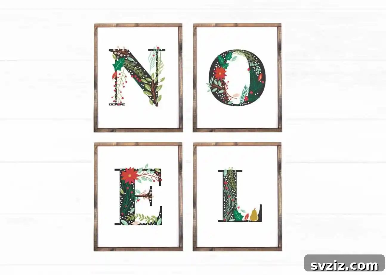 31 Cozy Farmhouse Christmas Inspirations 28 christmas wall art