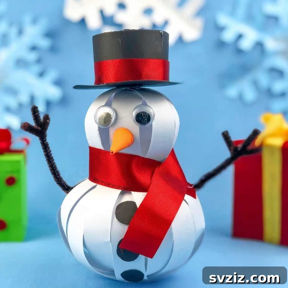 3d paper snowman
